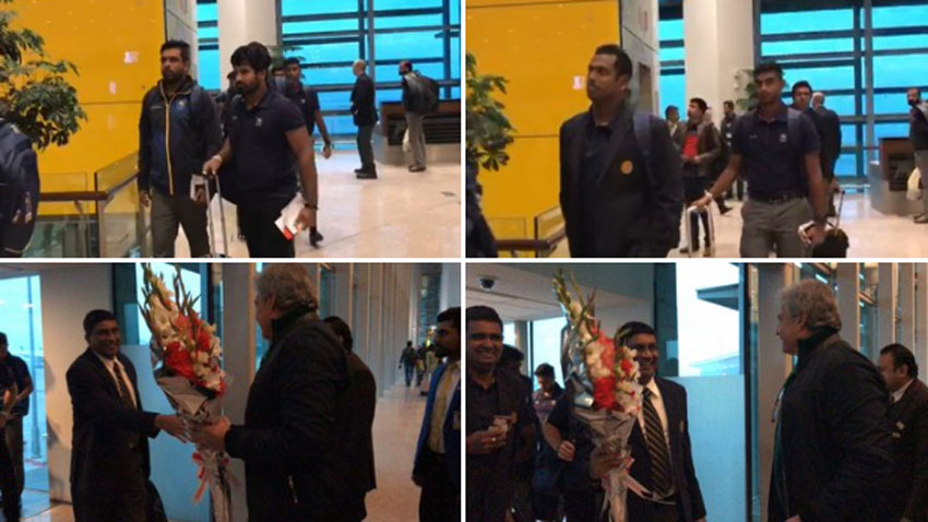 Sri Lankan cricket team lands in Pakistan for test match series