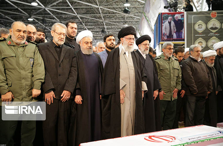 Ayatollah Khamenei leads funeral prayers of Haj Qassem Soleimani