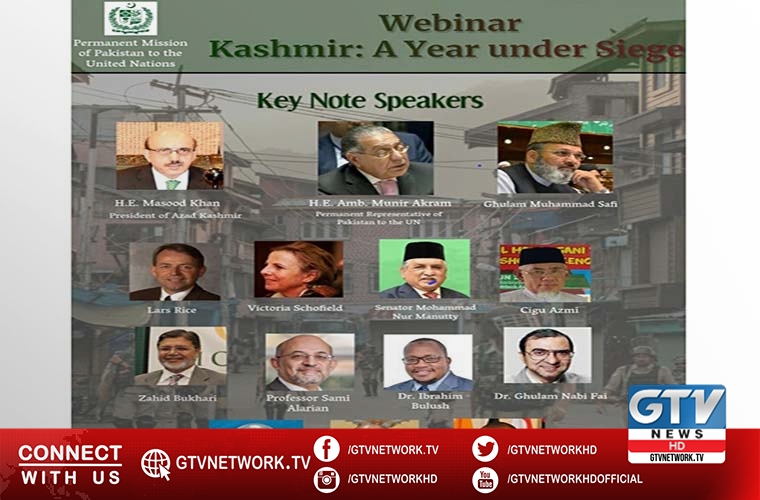 Pakistan Mission to UN to host webinar on Kashmir: A year under Siege