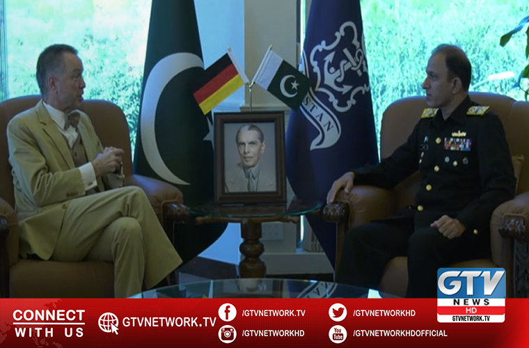 German Ambassador Bernhard Schlagheck calls on Pakistan Naval Chief