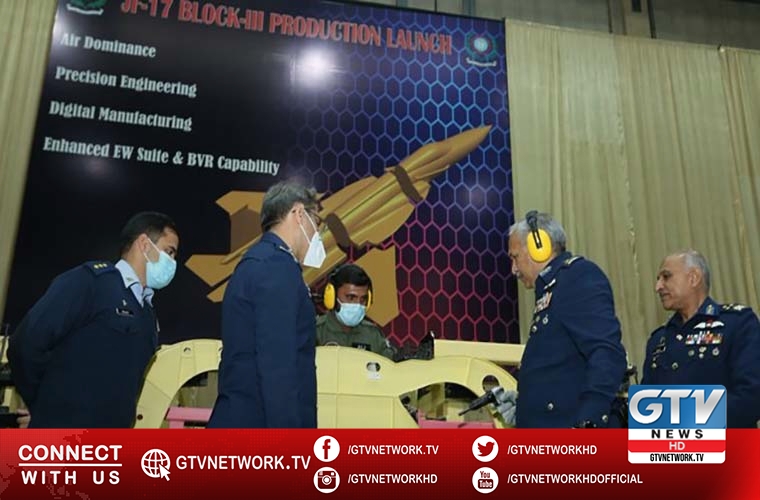 Pakistan Air Force chief inaugurates JF17 Block III production thru first rivet
