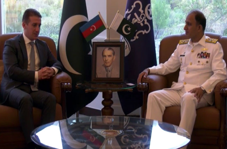 Azerbaijan ambassador calls on Pakistan Naval Chief in Islamabad