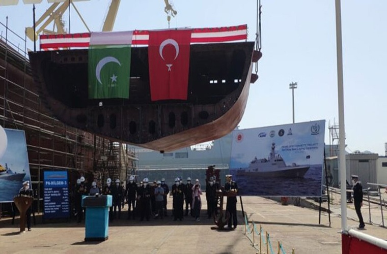 Pakistan Navy 2nd MILGEM Class Corvette Keel laying ceremony held