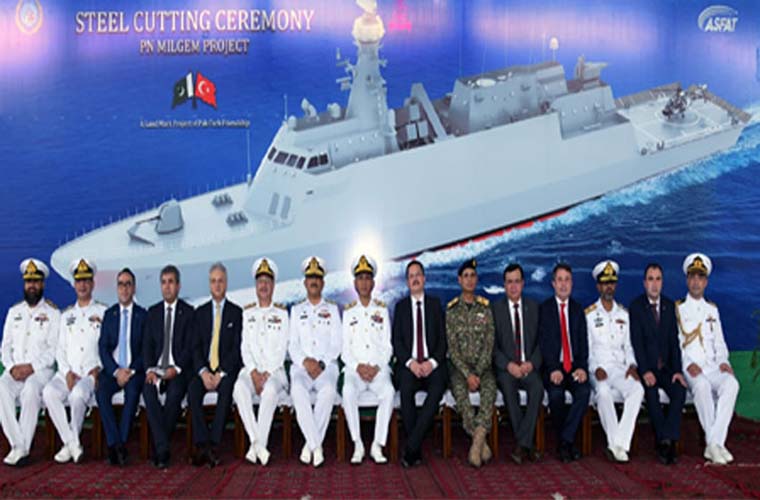 Steel cutting ceremony of fourth MILGEM Class Corvette ship held