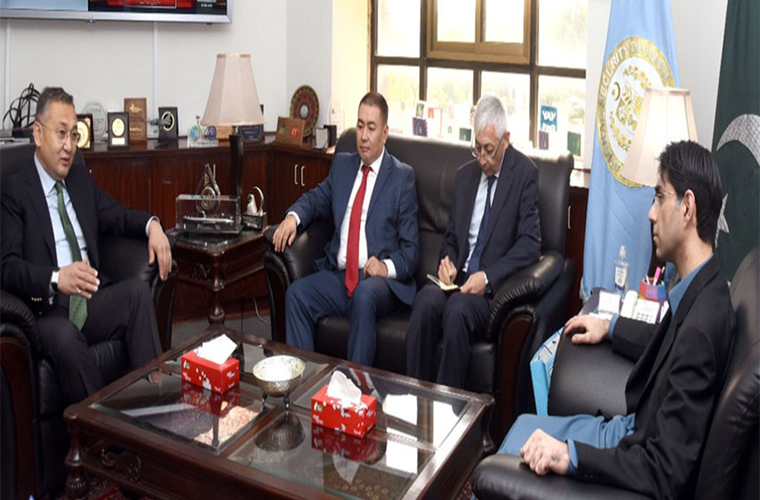 Kyrgyzstan Security Council deputy chief meets Dr Moeed Yusuf