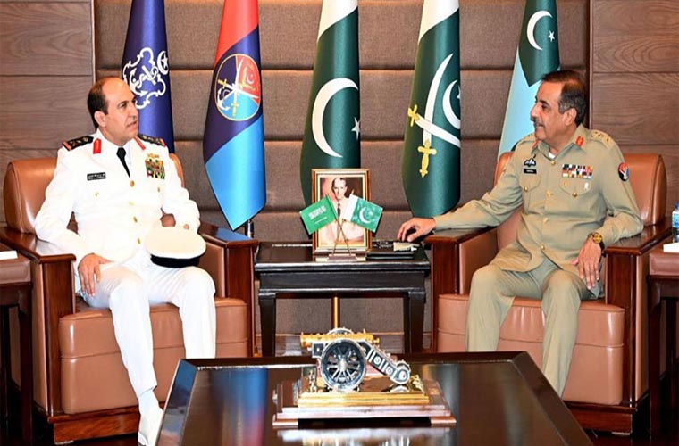 Saudi Naval Forces Commander calls on Pakistan military leaders