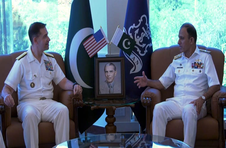 US Naval Forces Central Command head calls on Pakistan Naval Chief