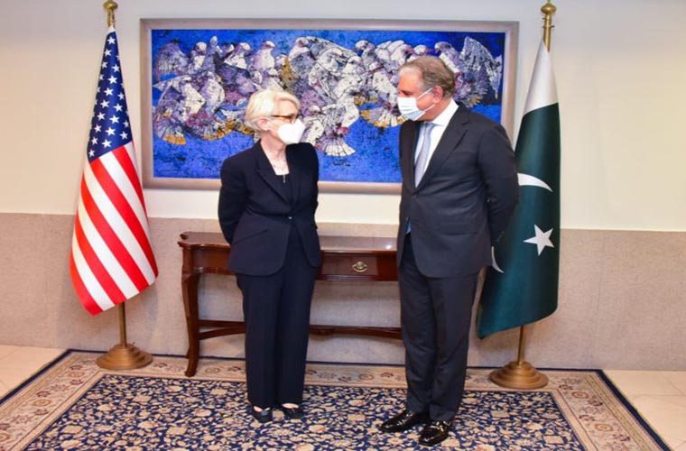 Wendy Sherman led US delegation meet Foreign Minister Shah Mahmood Qureshi