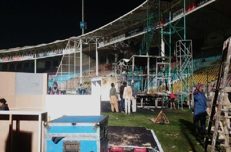 PSL7 ;Fire breaks out at National Stadium Karachi