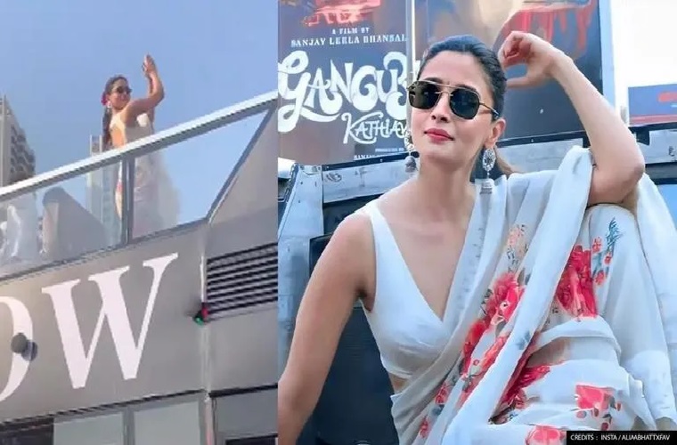 Alia Bhatt Open Bus Journey Doing Gangubai Kathiawadi Promotions