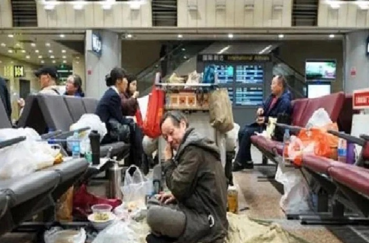 A Chinese citizen who has been living at Beijing Airport for 14 years