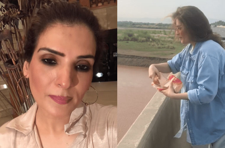 Renowned actress Resham accepts her ‘mistake’ and apologizes for throwing plastic waste in the river