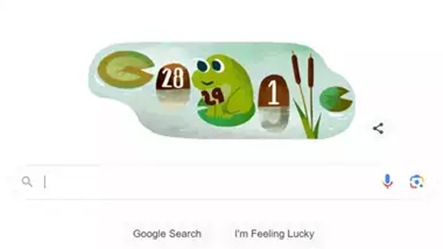 Google celebrates leap day with iconic doodle
