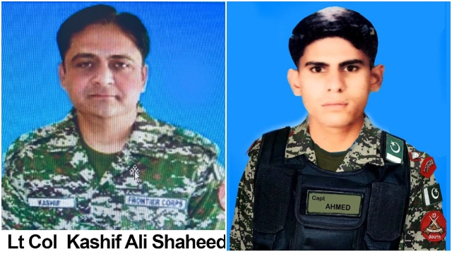 Seven Pak Army personnel including two officers martyred