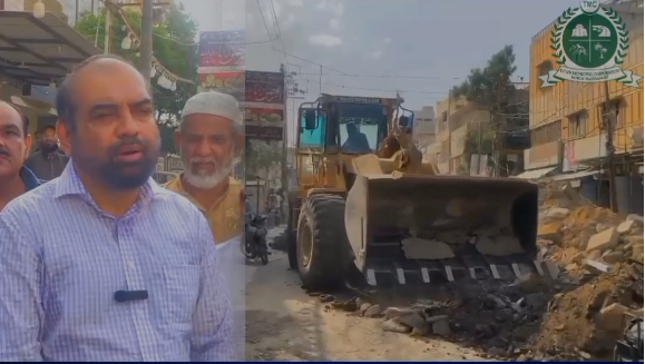 N Nazimabad Town chairman opens road project