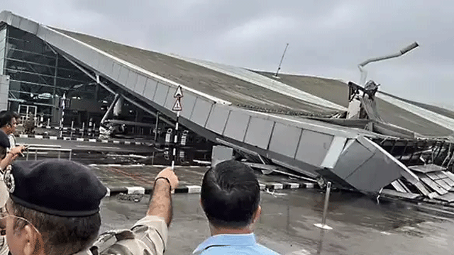 Video: One killed after roof collapses at Delhi airport, flights cancelled