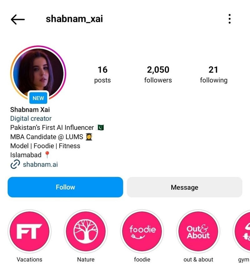 Meet Pakistan’s first AI influencer Shabnam