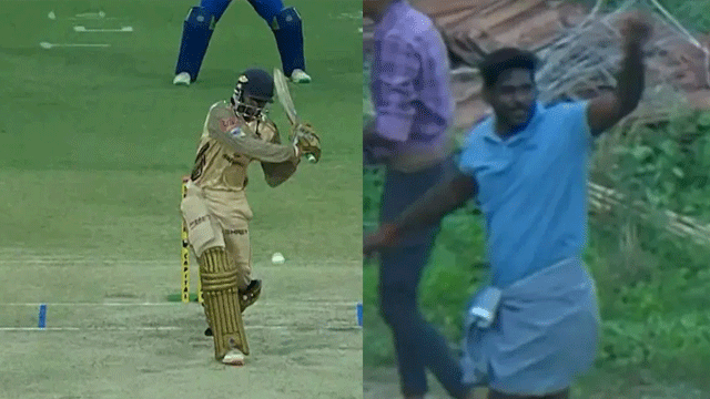 Watch: Man refuses to return ball after massive six lands outside stadium