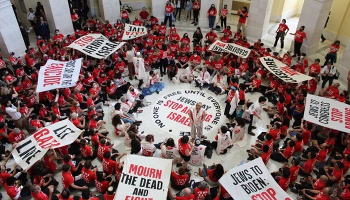 Israeli PM’s US visit: Pro-Palestine and anti-Gaza war Jews hold protest