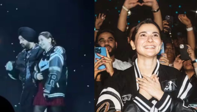 WATCH: Diljit Dosanjh invites Hania Aamir on stage at London concert