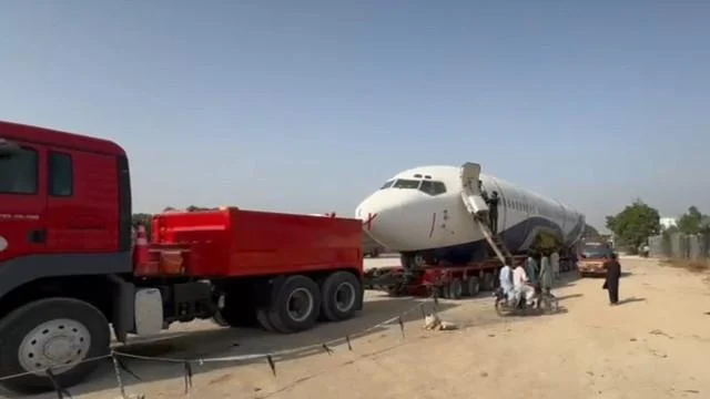 In a first: Passenger plane being transported from Karachi to Hyderabad