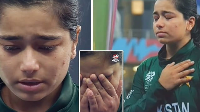 WATCH: Video of women team captain Fatima Sana in tears during national anthem goes viral