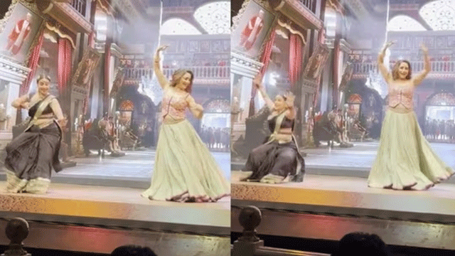 WATCH: Vidya Balan falls on stage during dance performance with Madhuri Dixit