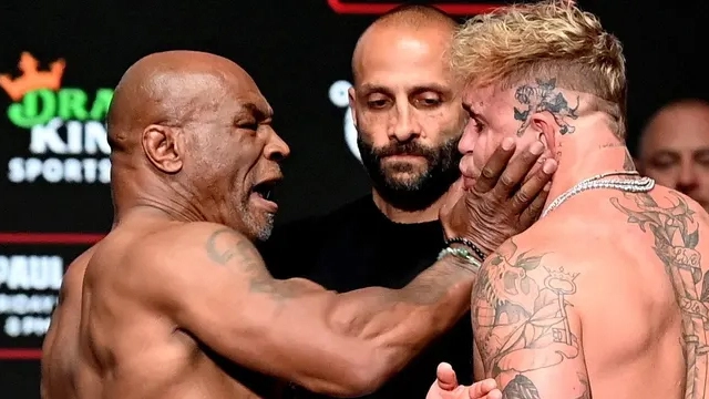 Watch: Mike Tyson slaps Jake Paul ahead of ring return