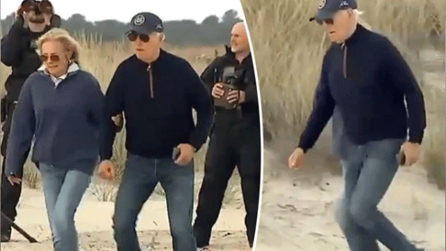 WATCH: US President Joe Biden stumbles multiple times on Delaware beach
