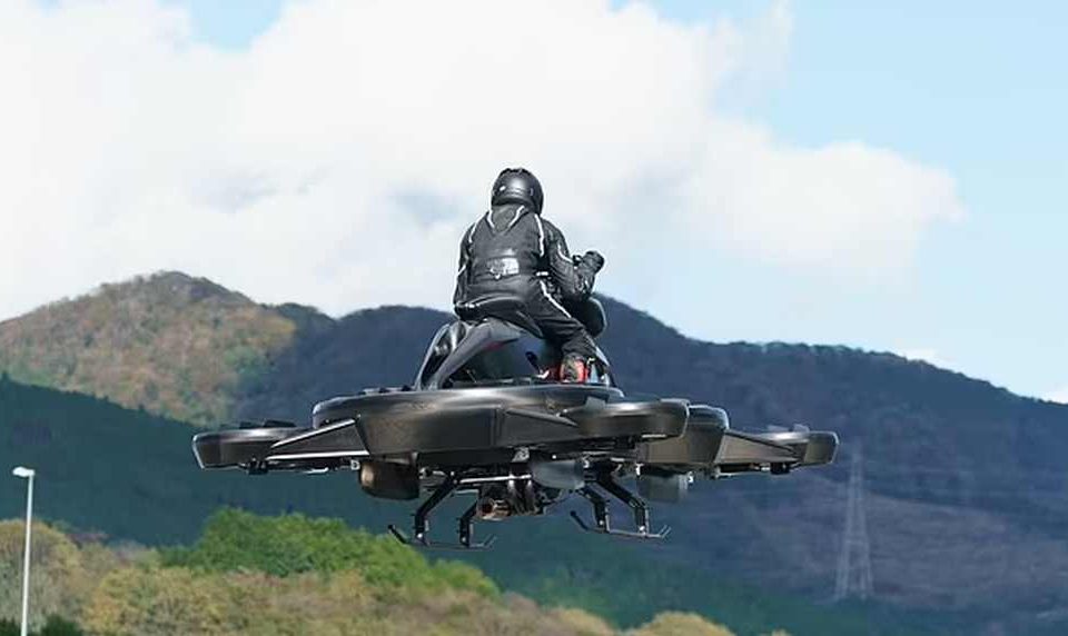 World’s first aerial motorcycle unveils