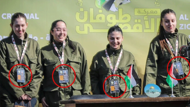 What was written in cards of Israeli female soldiers released by Hamas?