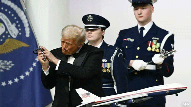 Watch: Donald Trump dances with military sword
