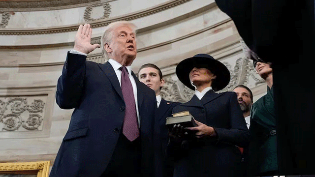 Why Trump didn’t place his hands on Bible when he took oath of office