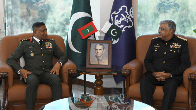 Chief of Defence Force Maldives calls on Naval Chief Admiral Naveed Ashraf