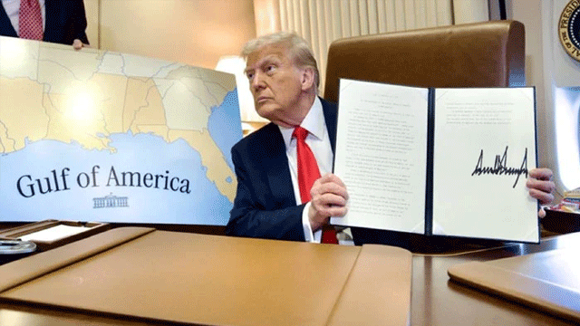Trump formally renames Gulf of Mexico as ‘Gulf of America’