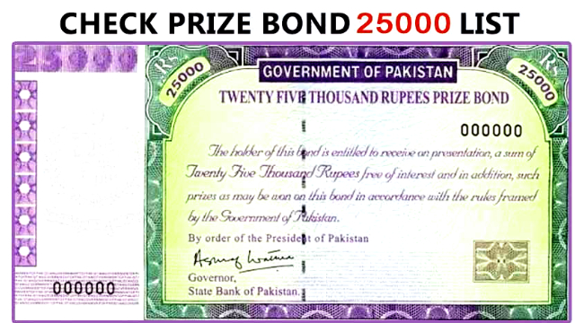 How to check Rs25000 prize bond draw list, March 10 2025?