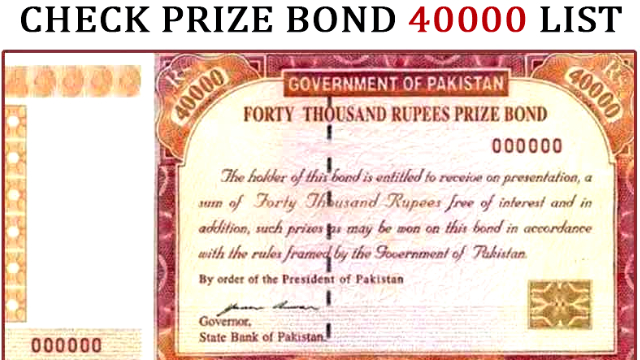How to check Rs40000 prize bond draw list – September 2025