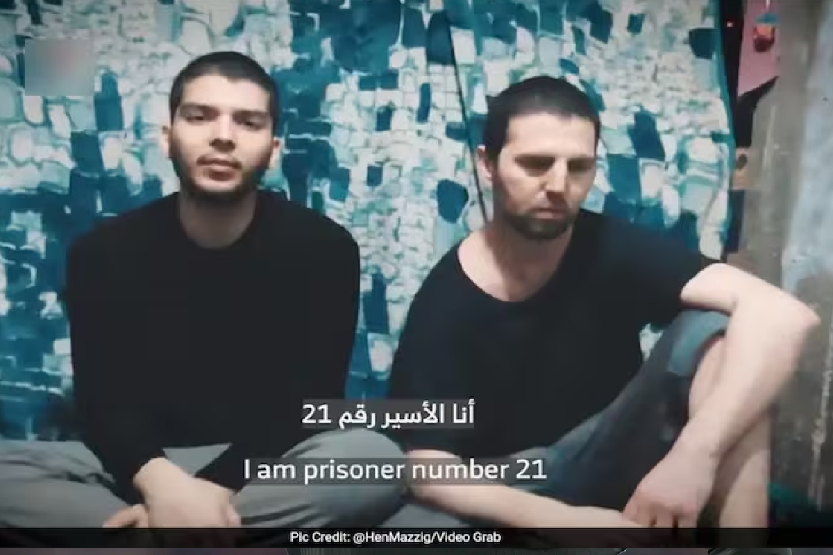 Hamas releases video of two Israeli hostages