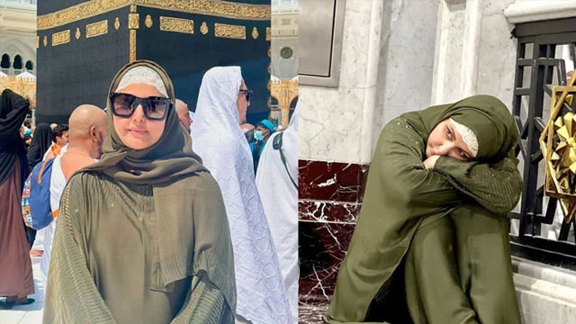 Indian actress Hina Khan performs Umrah