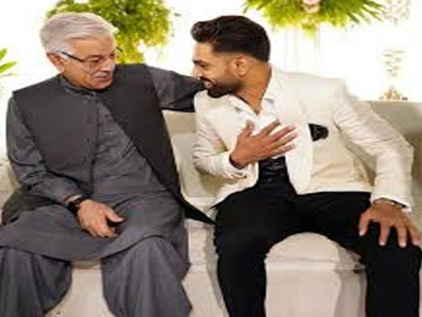 Cricketer Haris Rauf meets Defence Minister Khawaja Asif