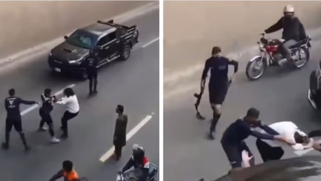 Police arrest guards who assaulted citizen on Lahore Canal road