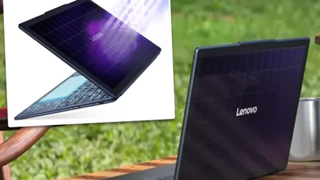 Lenovo unveils solar-powered foldable laptop