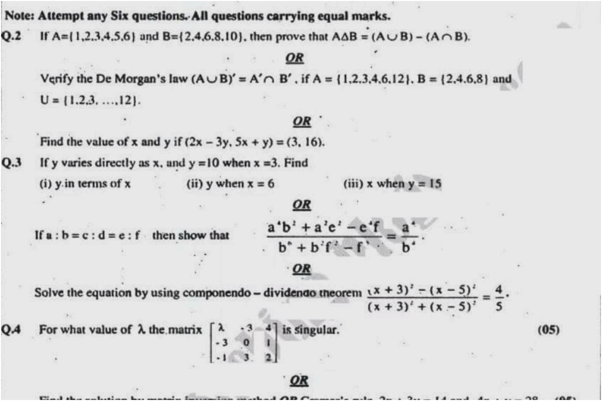 BIEK Class 10 Maths Guess Papers 2025
