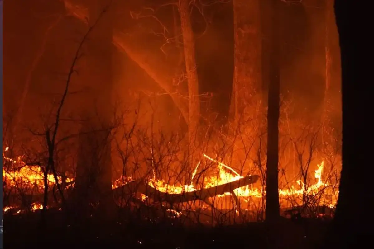 Jones Wildfire Update: Firefighters Battle Blaze Near Abandoned Nuclear Site