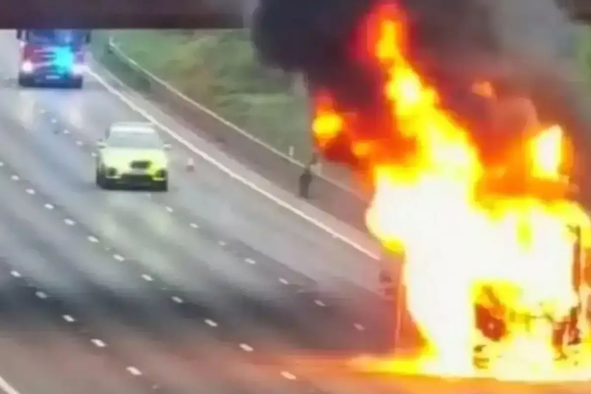 Lorry Fire Causes Major Delays on M1 Motorway in Derbyshire