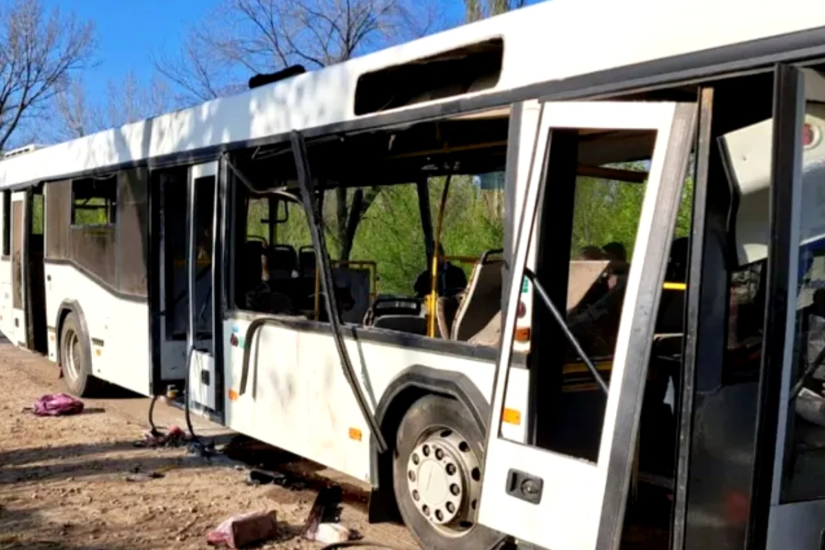 Russian drone attack on Ukrainian bus kills 9