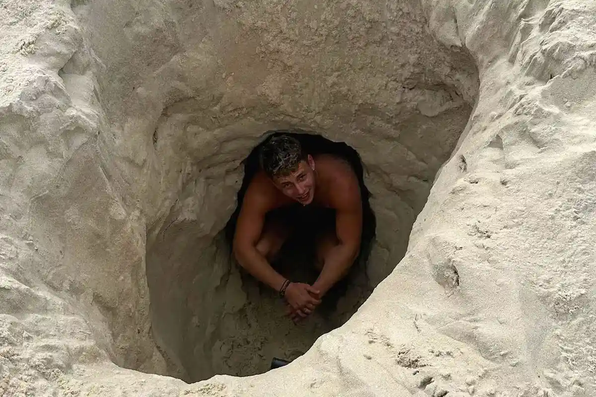 British tourist Jensen Sturgeon trapped in Copacabana quicksand