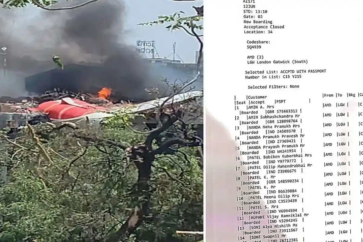 Ahmedabad Air India Plane Crash: Check FULL List Of Passengers