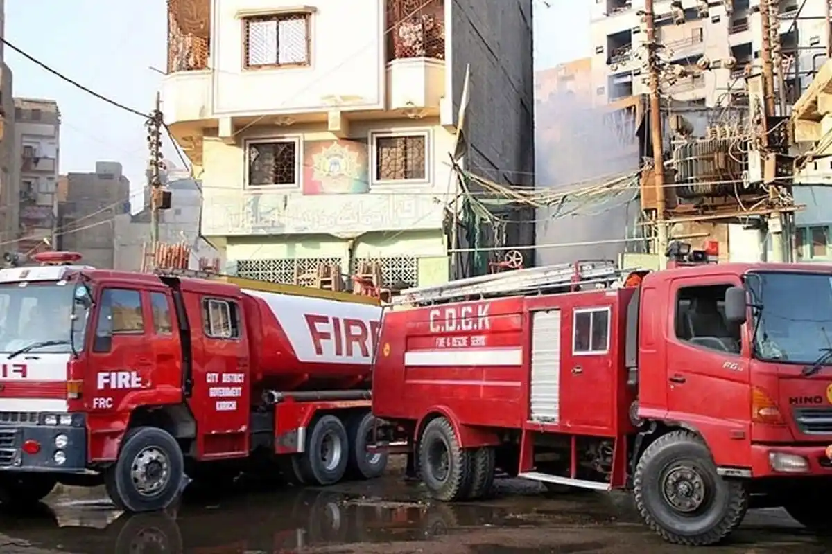 Fire Breaks Out Near Cooperative Market in Regal Chowk, Karachi