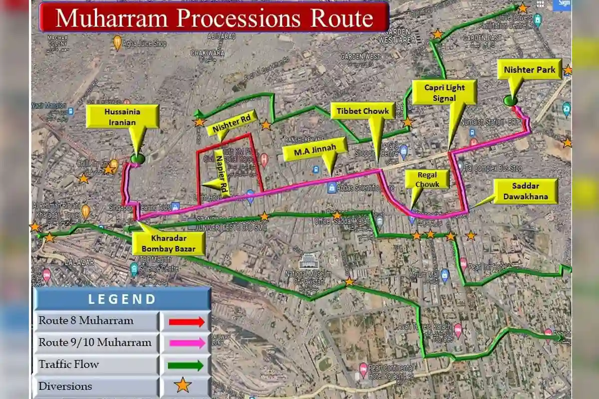 Muharram processions: THESE Karachi roads will be closed for traffic from 8th to 10th Muharram